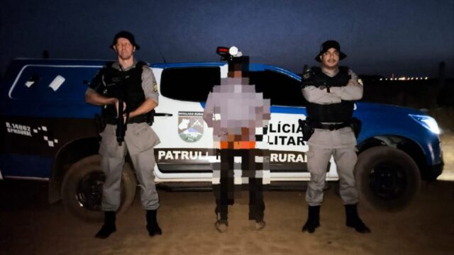 Batalhão Rural recaptura foragido da justiça em estrada vicinal na zona rural de Caldas Novas