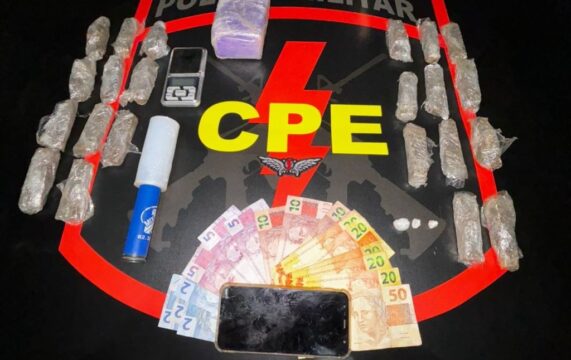 Polícia Militar desmantela ponto de tráfico de drogas em Pires do Rio