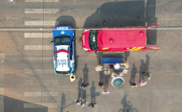Acidente de trânsito em Ouvidor deixa motociclista ferido