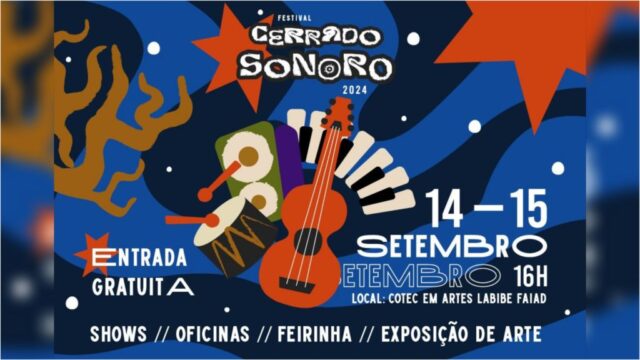 Catalão recebe o Festival Cerrado Sonoro nos dias 14 e 15 de setembro, com entrada gratuita