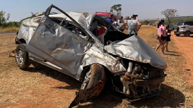 Grave acidente na MG-223 entre Caldas Novas e Araguari deixa vítima fatal e três feridos