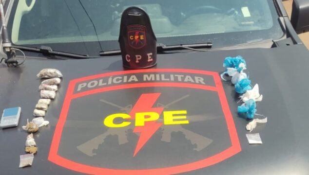 CPE prende três suspeitos por tráfico de drogas em operação no Setor Nova Vila, em Pires do Rio