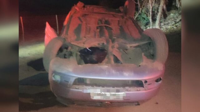 Jovem de 21 anos fica ferido após capotamento de veículo na GO-307, em Ipameri