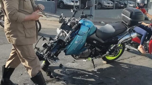 Motociclista fica ferido após acidente com carro no bairro São João em Catalão