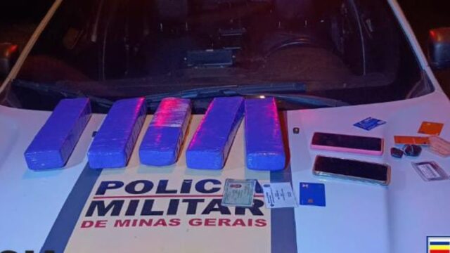 Duas pessoas são presas com 6,4 kg de maconha em operação da Polícia Militar Rodoviária em Araguari