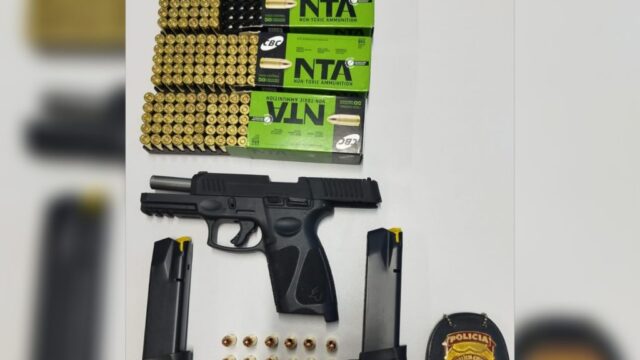 Polícia Civil apreende arma de fogo e munições em residência de investigado por violência doméstica em Catalão