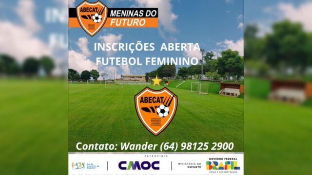 ABECAT abre inscrições para futebol feminino com apoio da CMOC em Catalão