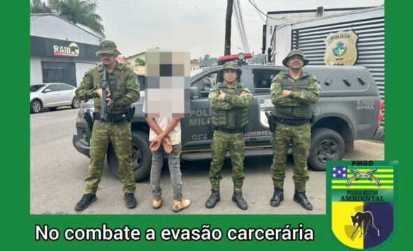 Foragido é recapturado durante patrulhamento do Batalhão Ambiental em Catalão
