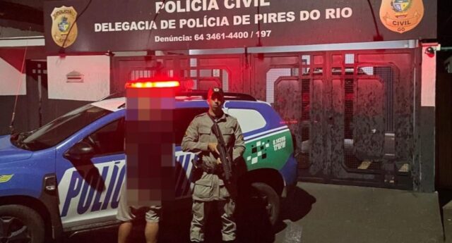 Polícia Militar de Pires do Rio prende homem em flagrante por violência doméstica