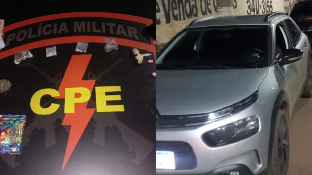 CPE apreende drogas e recupera veículo roubado em Catalão
