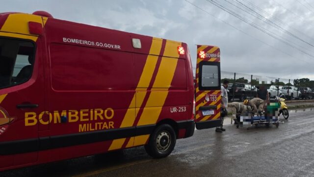 Motociclista fica ferido ao sofrer queda no bairro Liz, em Catalão