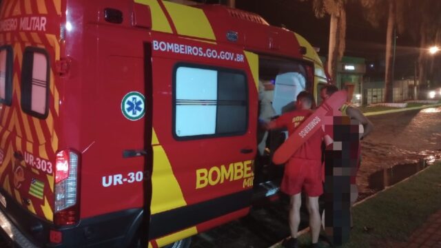 Em Ipameri: Homem é socorrido após cair de ponte