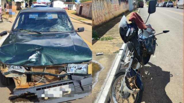 Motociclista fica em estado grave após acidente em Campo Alegre de Goiás; motorista embriagado é preso após fugir