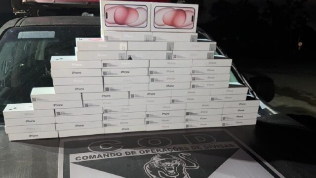 COD apreende R$ 320 mil em celulares importados ilegalmente em ônibus em Campo Alegre de Goiás