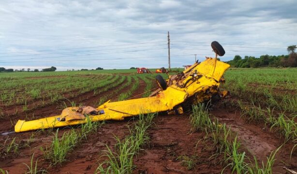 Piloto morre em queda de avião agrícola na zona rural de Quirinópolis