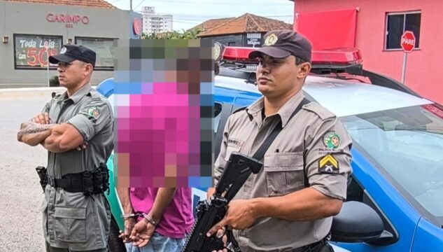 PM prende homem com mandado de prisão em aberto por roubo na Avenida São João, em Catalão