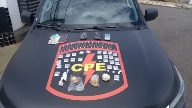 Polícia Militar de Catalão prende jovem por tráfico de drogas e porte ilegal de munição no Bairro Castelo Branco