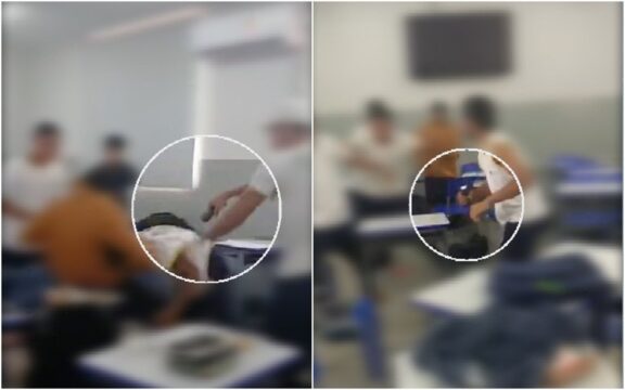 Em Pires do Rio: Alunos trocam socos e um deles usa arma de choque durante briga em escola de Goiás, diz polícia, vejam vídeo