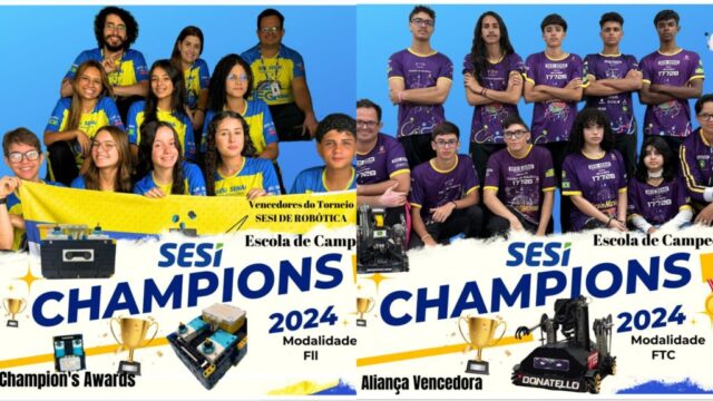 Equipes do SESI Catalão conquistam títulos e avançam no cenário nacional da robótica