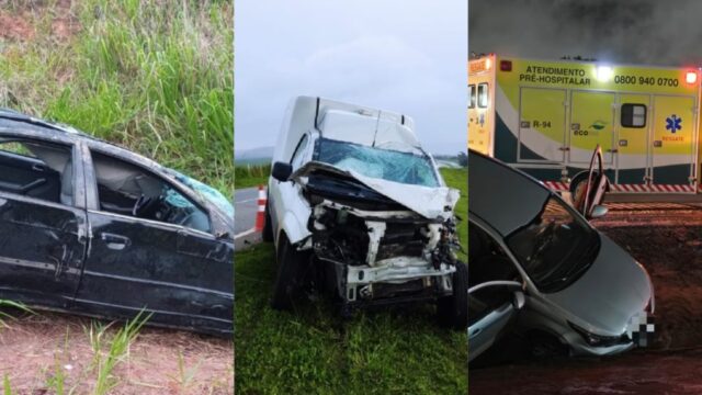 Final de semana chuvoso registra acidentes e feridos na BR-050, em Goiás