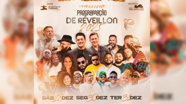 Três Ranchos terá Réveillon com shows e queima de fogos na Praça do Rosário