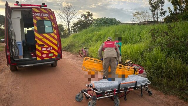 Mulher de 43 anos sofre queda de bicicleta em Caldas Novas