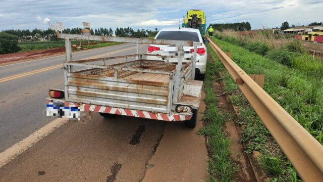Motoqueiro fica ferido em acidente na BR-050, em Catalão