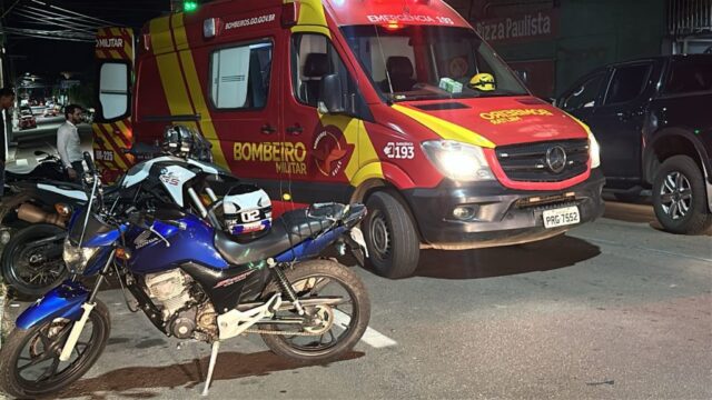 Homem fica ferido após perder controle e cair de moto em Catalão