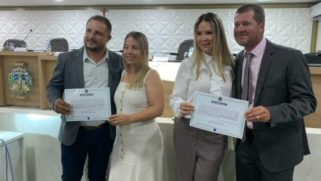 Douglas Sertório e Bruno Saran são diplomados como prefeito e vice de Campo Alegre de Goiás