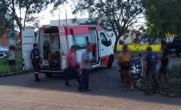 Motociclista fica ferido em acidente no bairro Copacabana 2, em Catalão