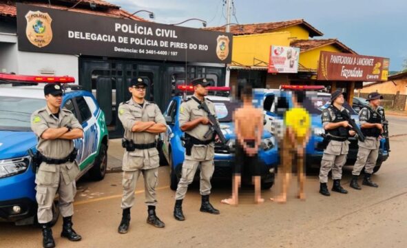 Dois suspeitos de terem esfaqueado homem em Palmelo são detidos pelas polícias Militar e Penal