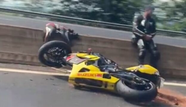 Motociclista fica ferido em acidente na BR-050, próximo a Araguari