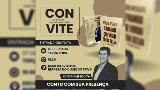 Rogério Mesquita lança "O Frango que Virou Rei da Selva" em Catalão
