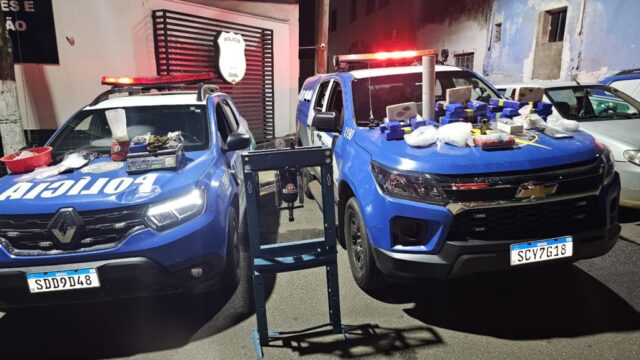 PM estoura laboratório de drogas, prende dois suspeitos e apreende mais de R$ 250 mil em entorpecentes em Catalão