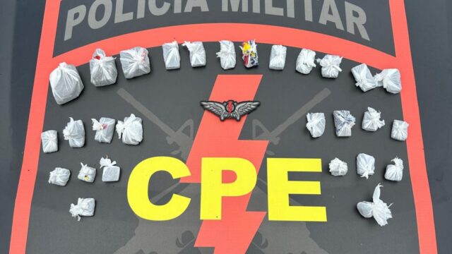CPE apreende drogas e prende suspeito de tráfico em Pires do Rio