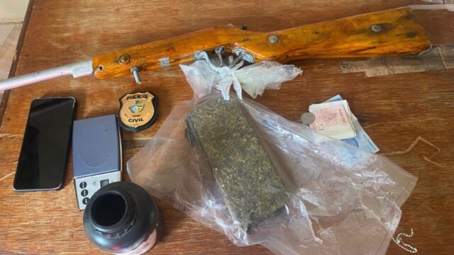Homem é preso em Urutaí por tráfico de drogas e posse ilegal de arma de fogo