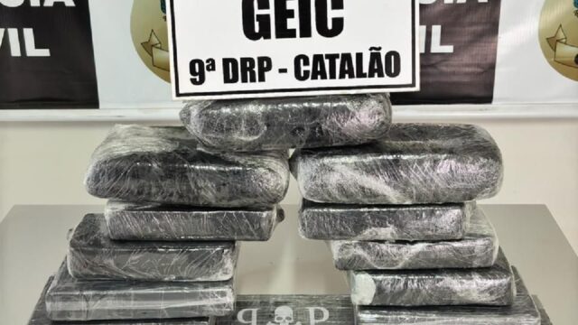 Casal é preso por tráfico de drogas em Catalão; polícia apreende mais de 15 kg de entorpecentes