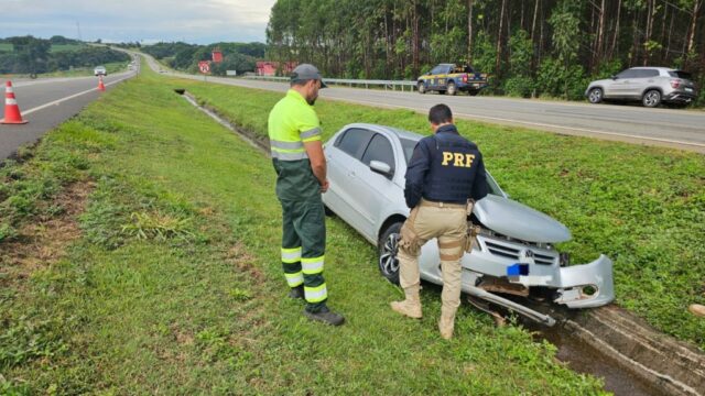 Motorista sofre lesões leves após saída de pista na BR-050, em Catalão