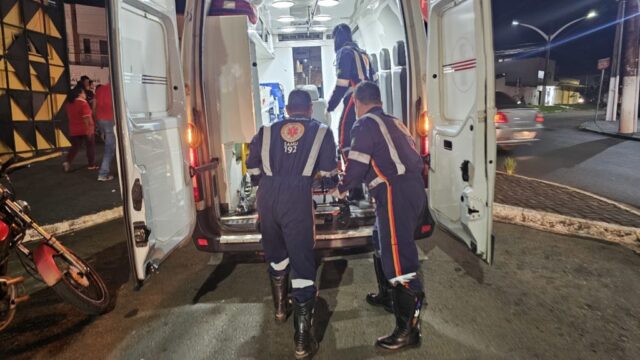 Motociclista fica ferido após queda na avenida JK, em Catalão