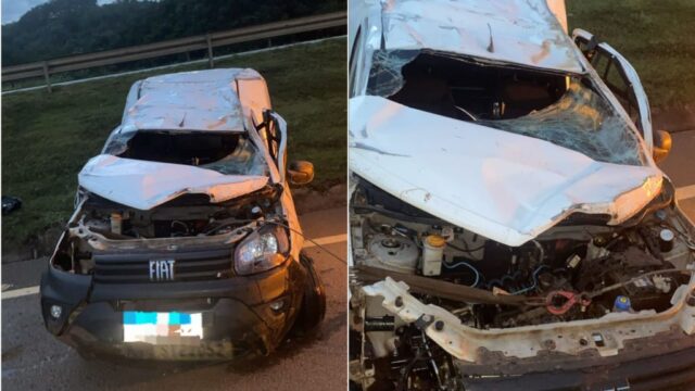 Motorista fica ferido em capotamento na BR-050 em Catalão
