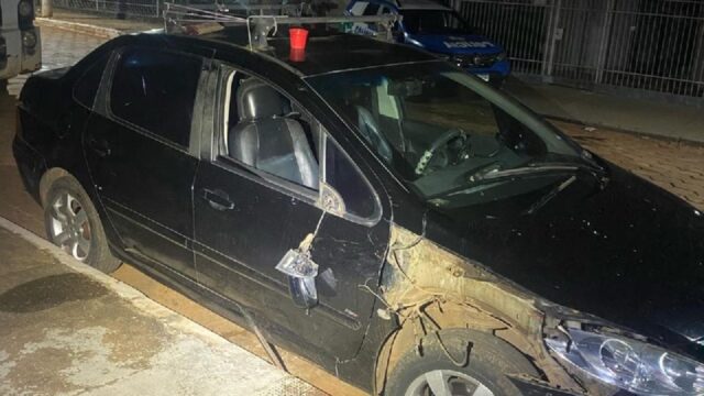 Motorista embriagado provoca acidente e deixa dois feridos em Pires do Rio