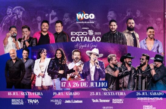 Expo Catalão 2025: confira como foi o lançamento; Jorge & Mateus, Murilo Huff e Bruno & Marrone estão entre as atrações confirmadas para os 10 dias de festa, com 8 shows imperdíveis e 3 dias de rodeio gratuitos