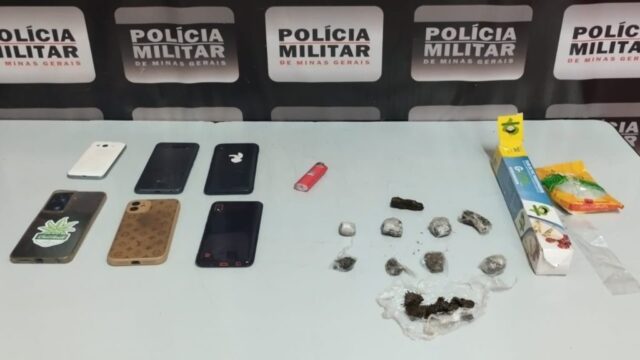 PM prende dois suspeitos e apreende menor por tráfico de drogas em Coromandel