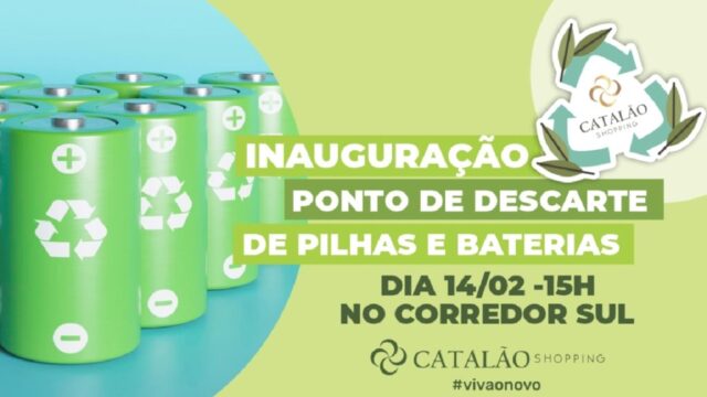 Catalão Shopping inaugura ponto de descarte de pilhas e baterias de celular