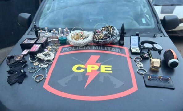 CPE em Orizona prende três suspeitos e recupera objetos furtados avaliados em R$ 60 mil