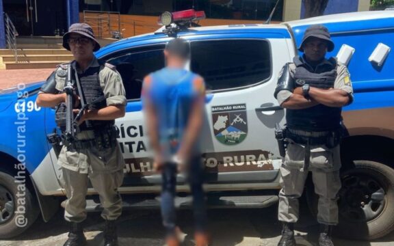 Batalhão Rural prende foragido da Justiça na zona rural de Caldas Novas