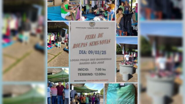 'Casa da Mãe Gestante' realizará feira de roupas semi-novas na Praça das Bandeiras