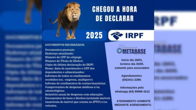 Associados do Sindicato Metabase podem agendar sua declaração de Imposto de Renda 2025