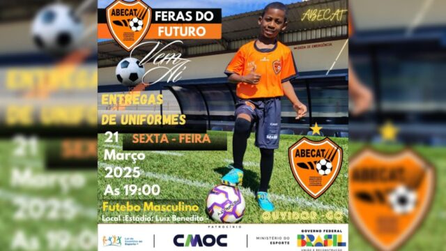 Projeto social ABECAT Feras do Futuro entregará uniformes para alunos em Ouvidor