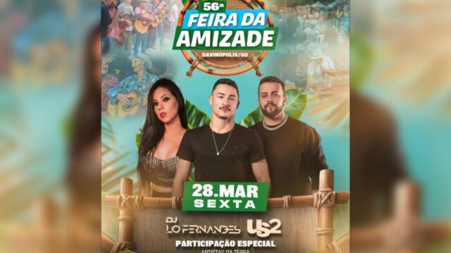 56ª Feira da Amizade em Davinópolis terá atrações musicais, gastronomia e bingo beneficente